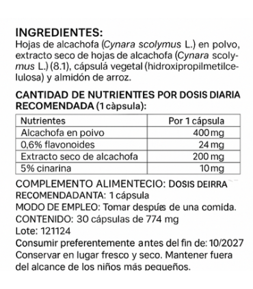 Alcachofa - Suplemento Natural para Digestión y Detox | Compra Online